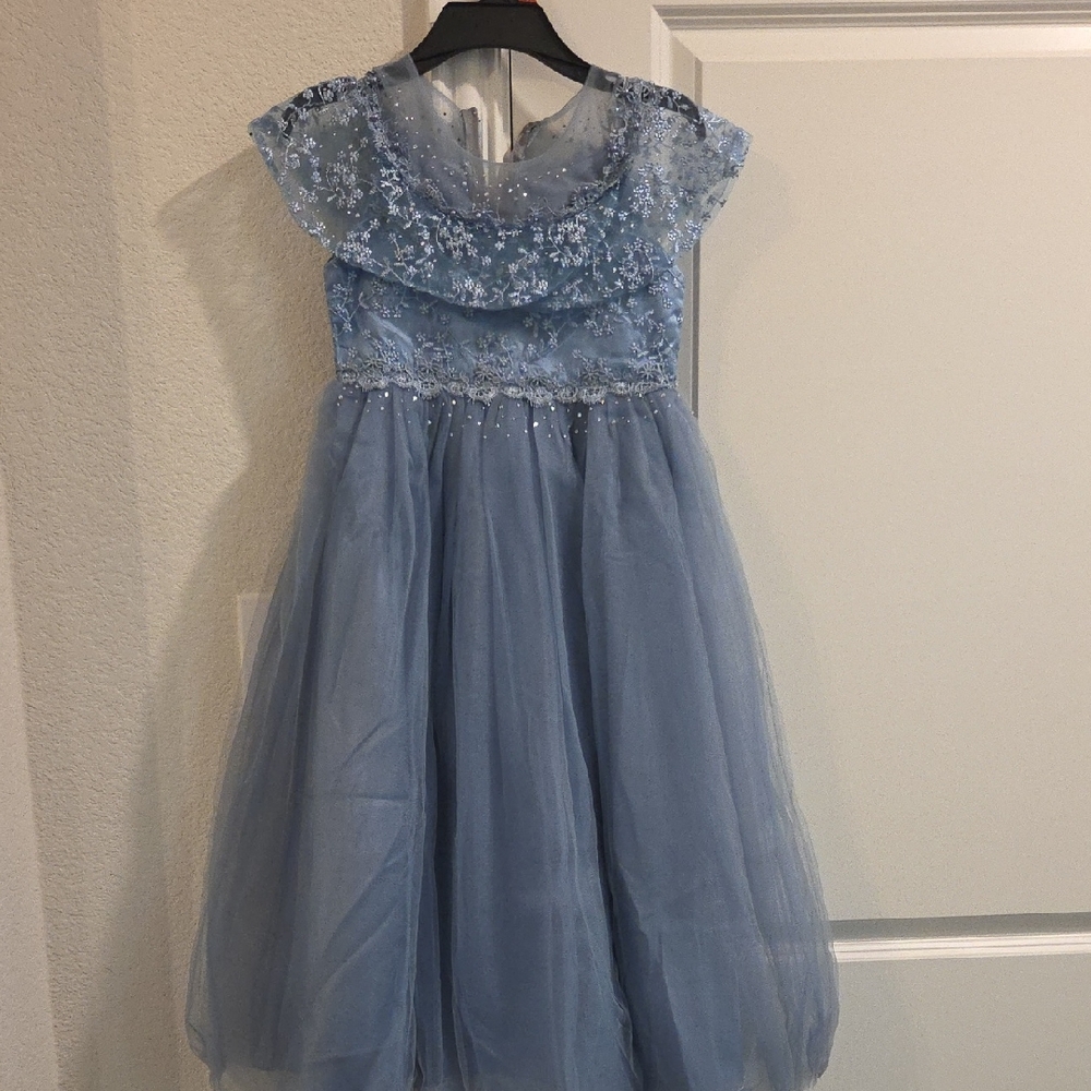 Charming Blue Kids Dress by Source Unknown